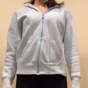 Baby blue nike zip-up sweatshirt